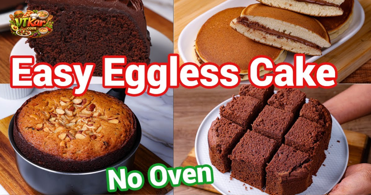 Eggless Cake Without Oven