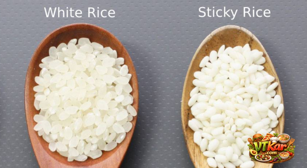 regular rice and sticky rice